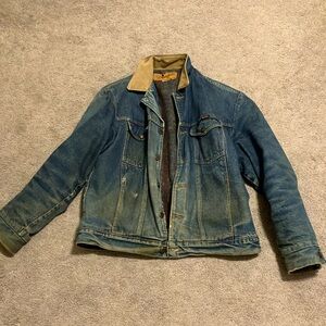 Wool-lined vintage wrangler denim coat